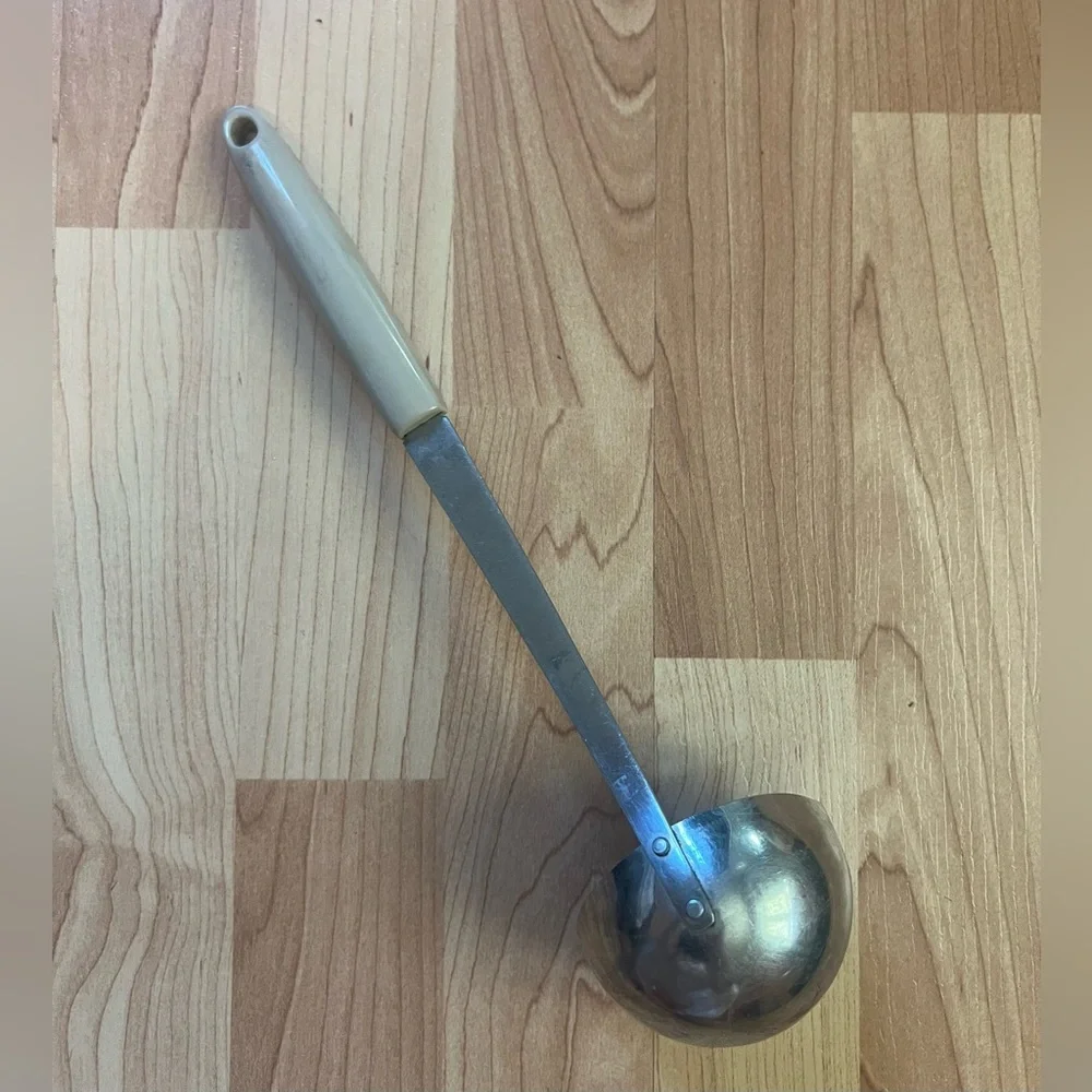 VINTAGE‎ MAID OF HONOR SOUP LADLE SPOON STAINLESS WHEAT PLASTIC HANDLE USA